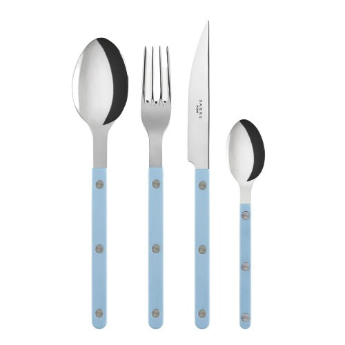 Bistro Shiny Solid, Pastel Blue, 4 Piece Cutlery Set