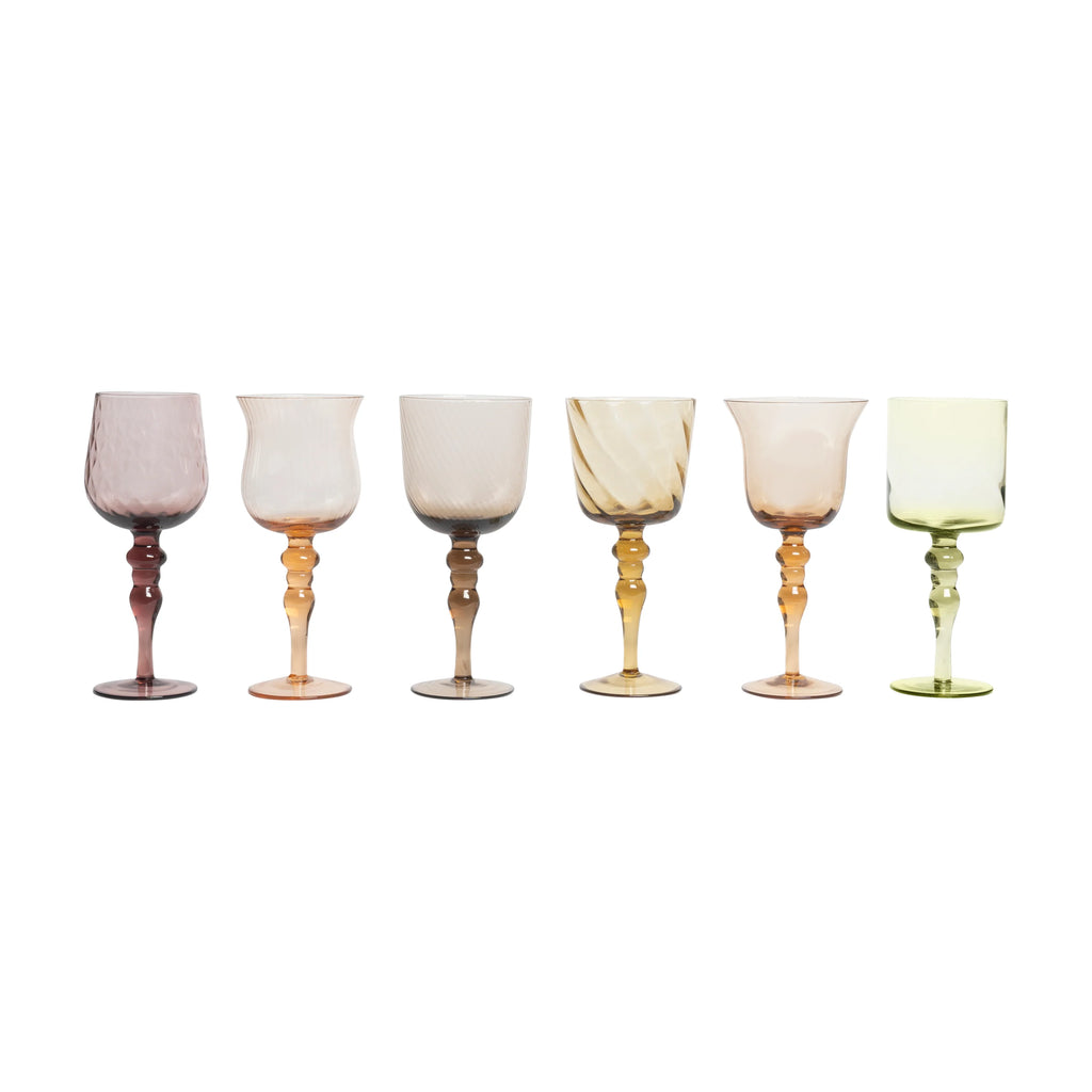 Bitossi Goblets Texture Amber/Pink Nuances