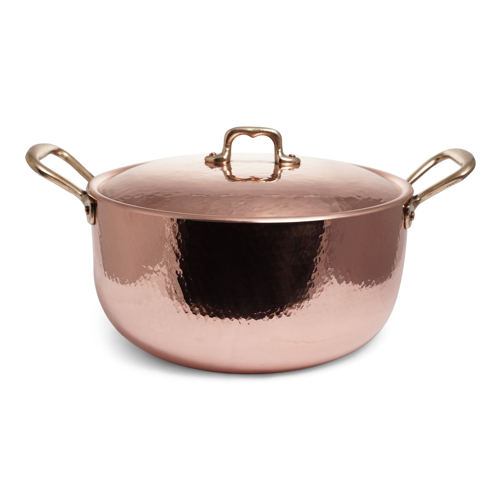 Navarini Rame copper 26cm 2 handled Saucepan With Lid