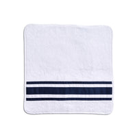 Tivoli Luxury Wash Cloth White/Dark Blue