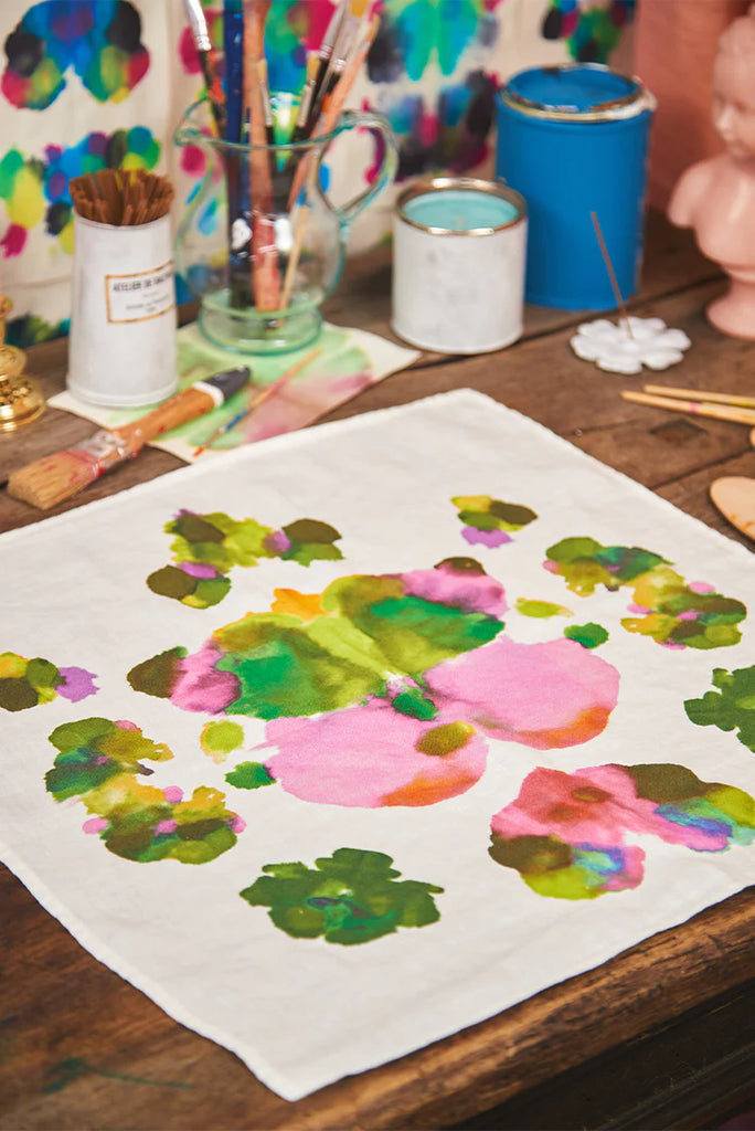 Set of Six Inked Napkins