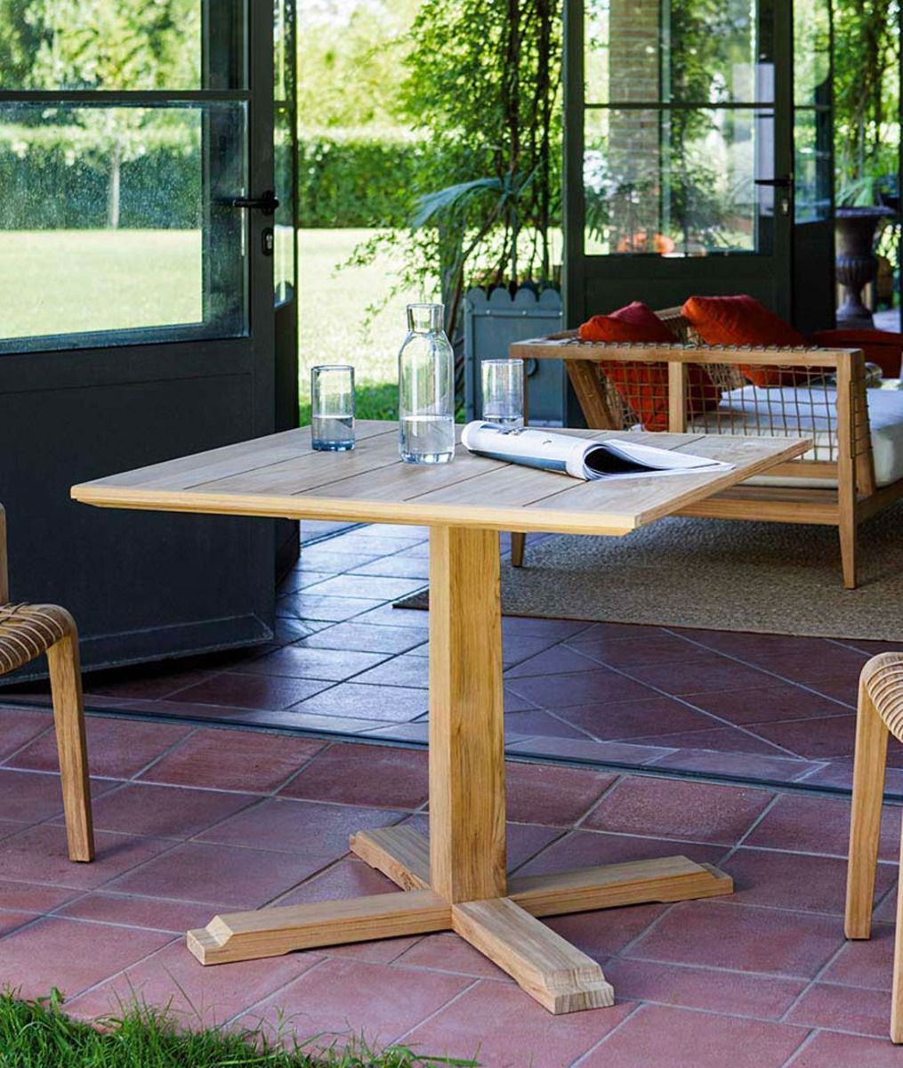 Dinner Table Synthesis Example Unopiù | Synthesis | Outdoor Dining Tables | Teak Frame | Teak | Luxury ...